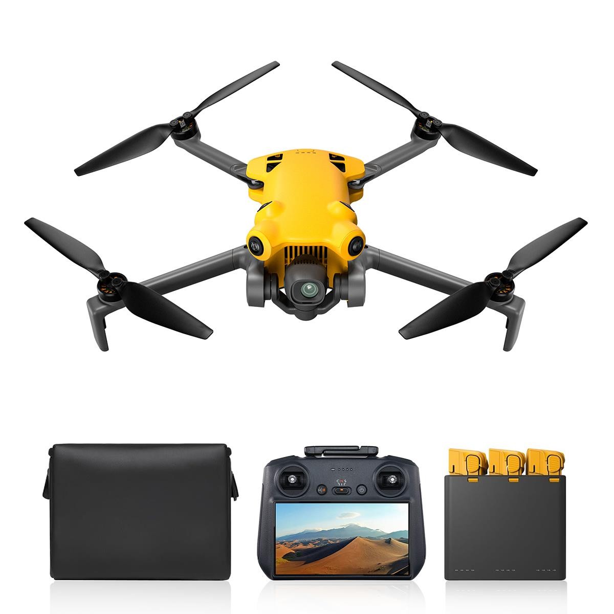 Skyrover X1 4K Drone with Smart Remote Controller, Yellow