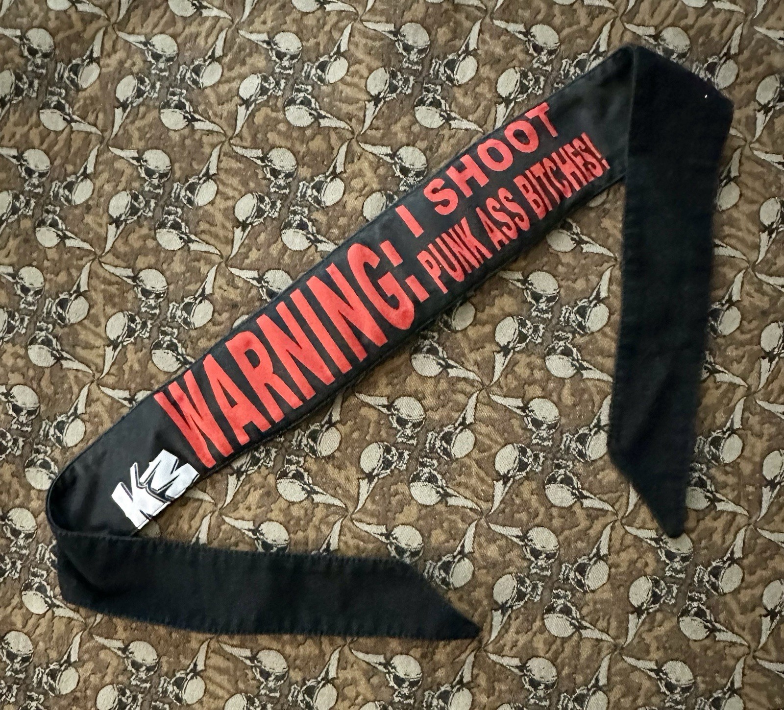 KM Paintball “Warning We Shoot Punk Ass Bitches” Padded Headband