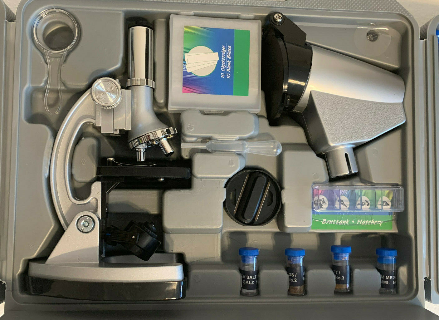 BRESSER JUNIOR Biotar DLX 300x-1200x Microscope with Case