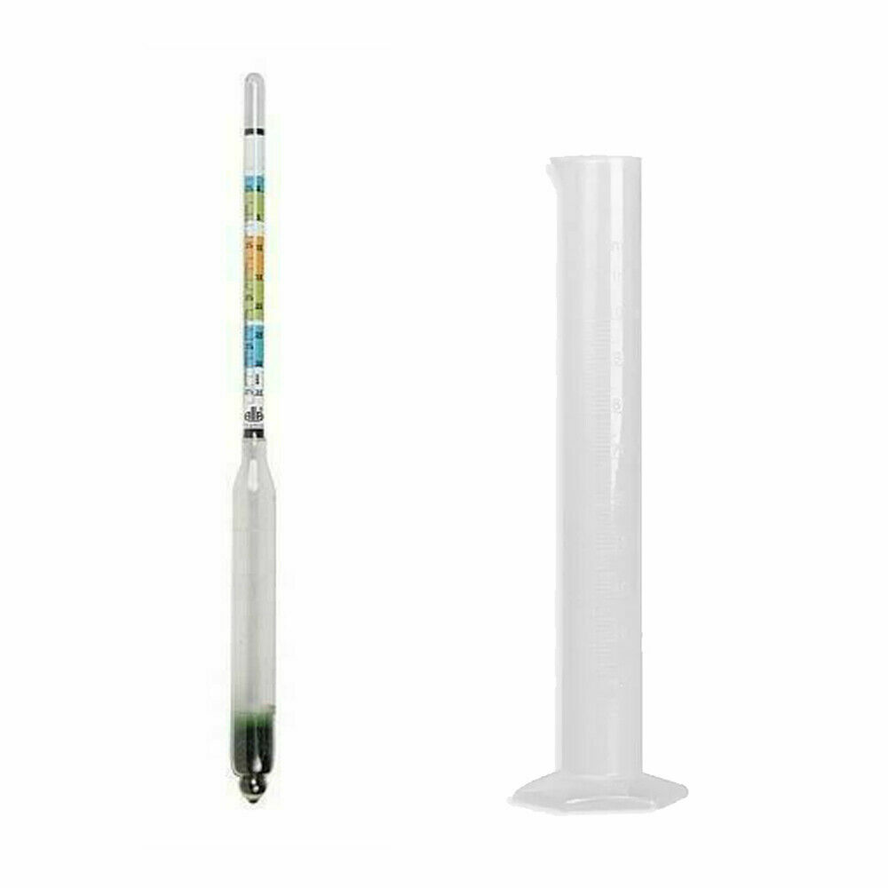 2x/Pk Beer & Wine Hydrometer for Homebrewing Wine Maker Triple Scale Hydrometer