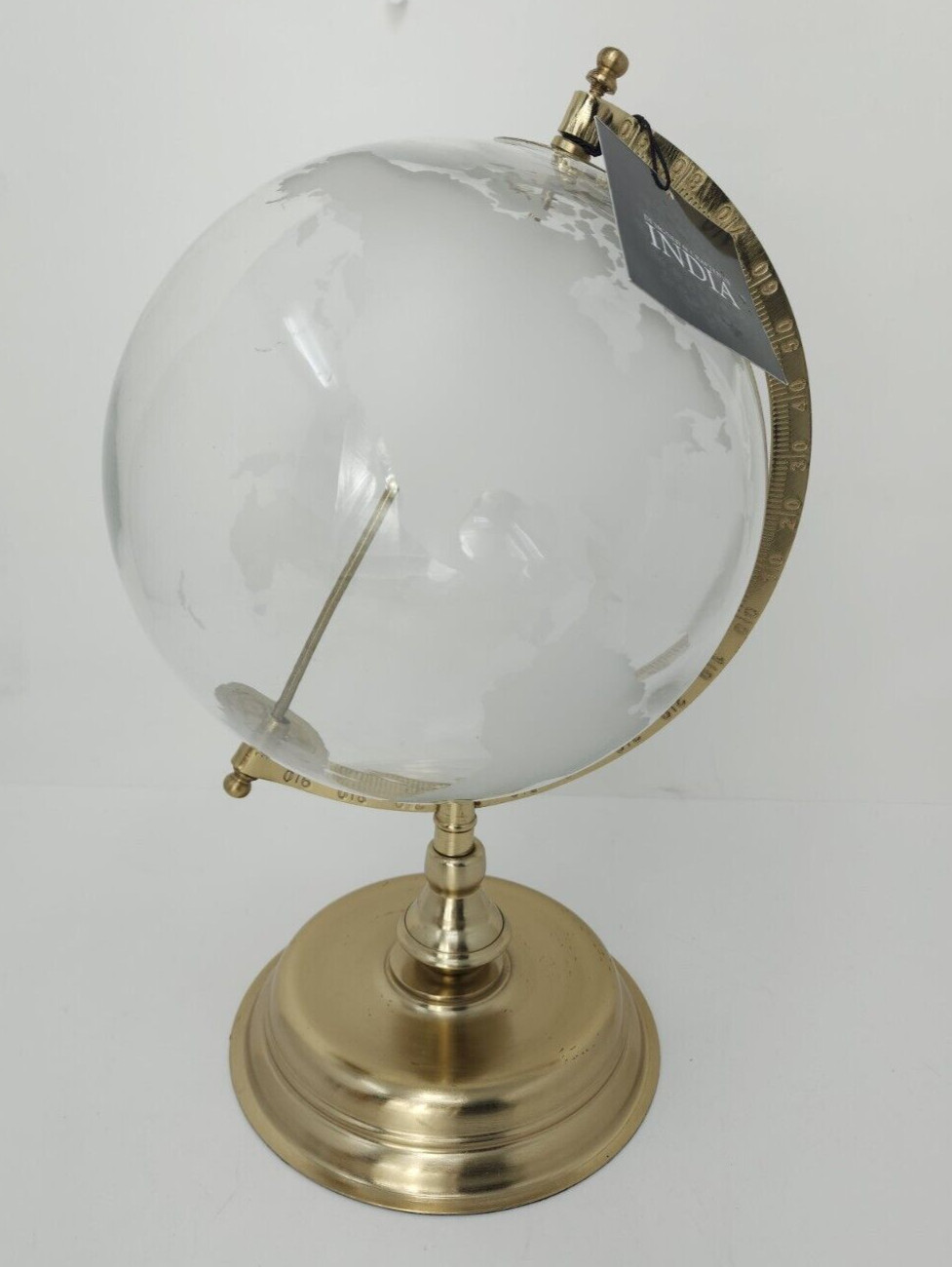 Sagebrook Home Glass Globe 13" On Metal Gold Base 14581