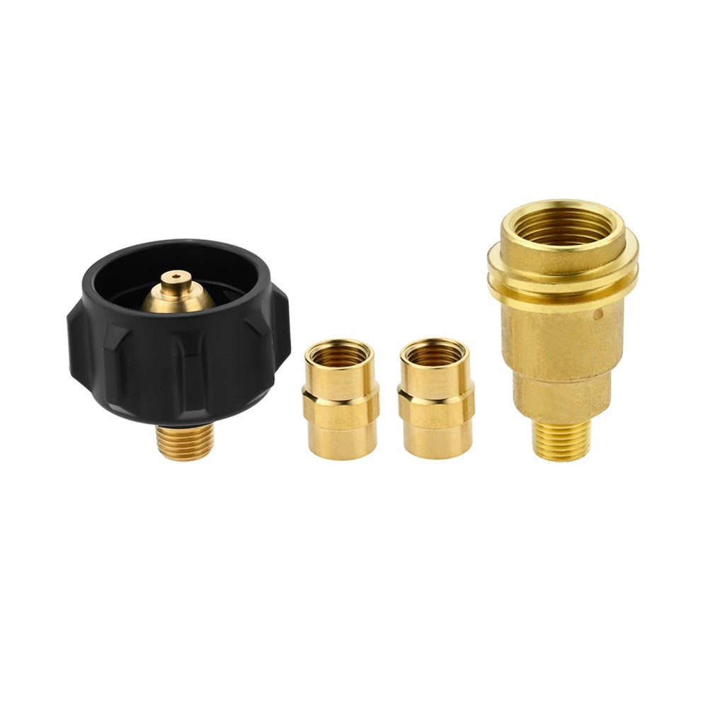 QCC1 Propane Adapter Kit with NPT Fittings for BBQ Camping and Outdoor Cooking