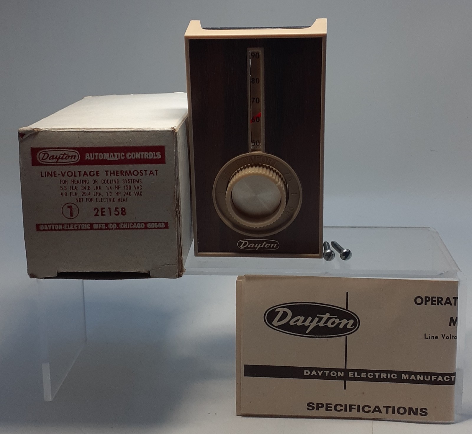 Dayton Auto Controls Line-voltage Thermostat 2E158