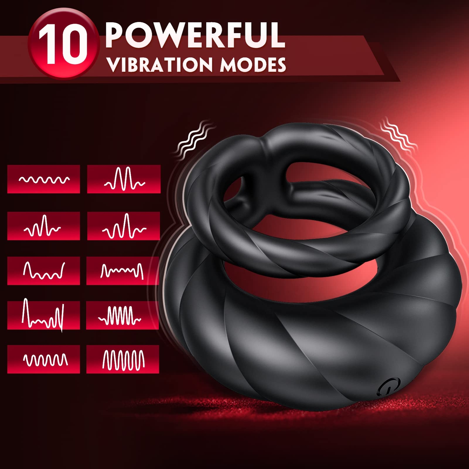 Vibrating Cock Ring Penis Erection Male Prostate Massager Vibrator Men Sex Toys