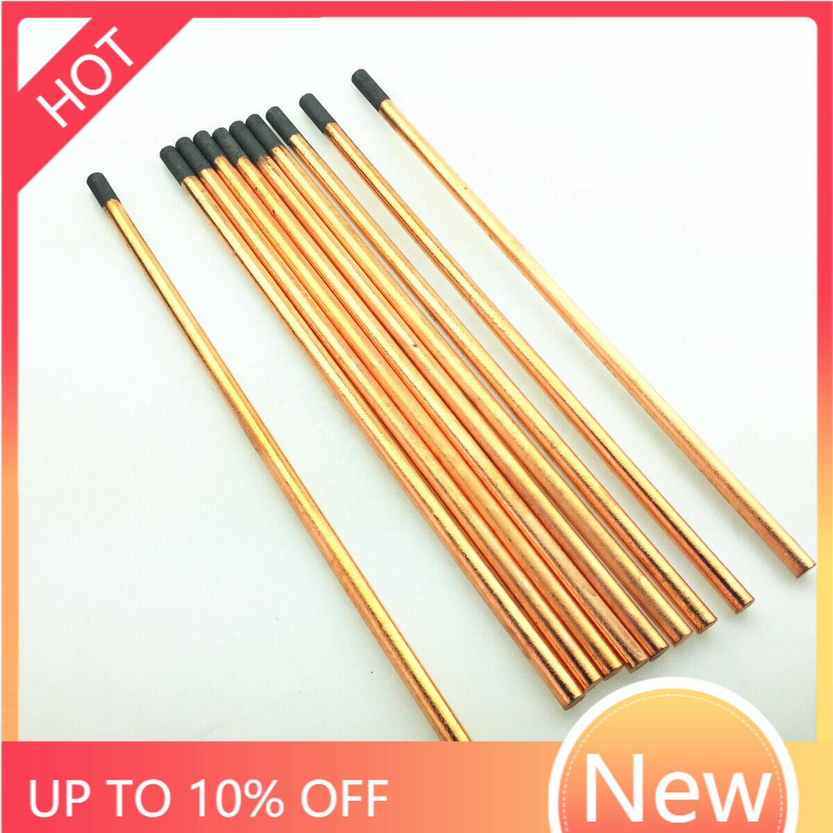 Graphite electrode rod DC round carbon rod Carbon rod welding electrode 10pcs