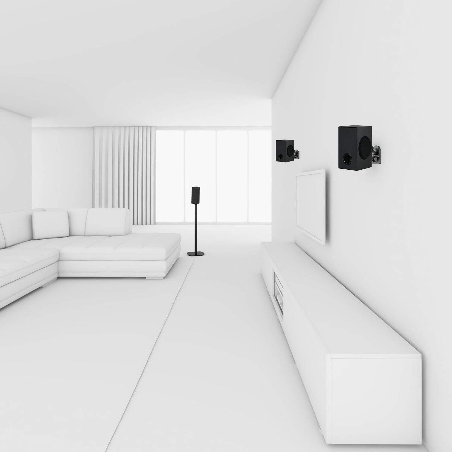 Speaker Wall Ceiling Mounts One Pair, Bookshelf Speaker Wall Mount Brackets, ...