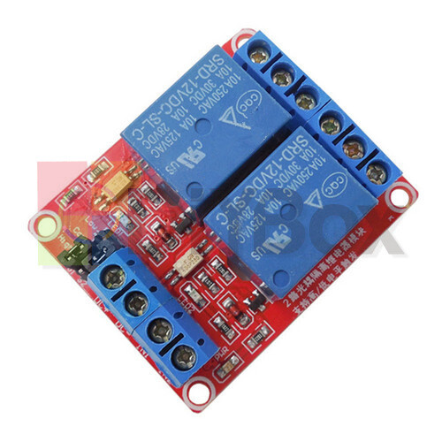 2 CH 2-Channel 12V Relay Module Optocoupler High & Low Level Trigger for Arduino