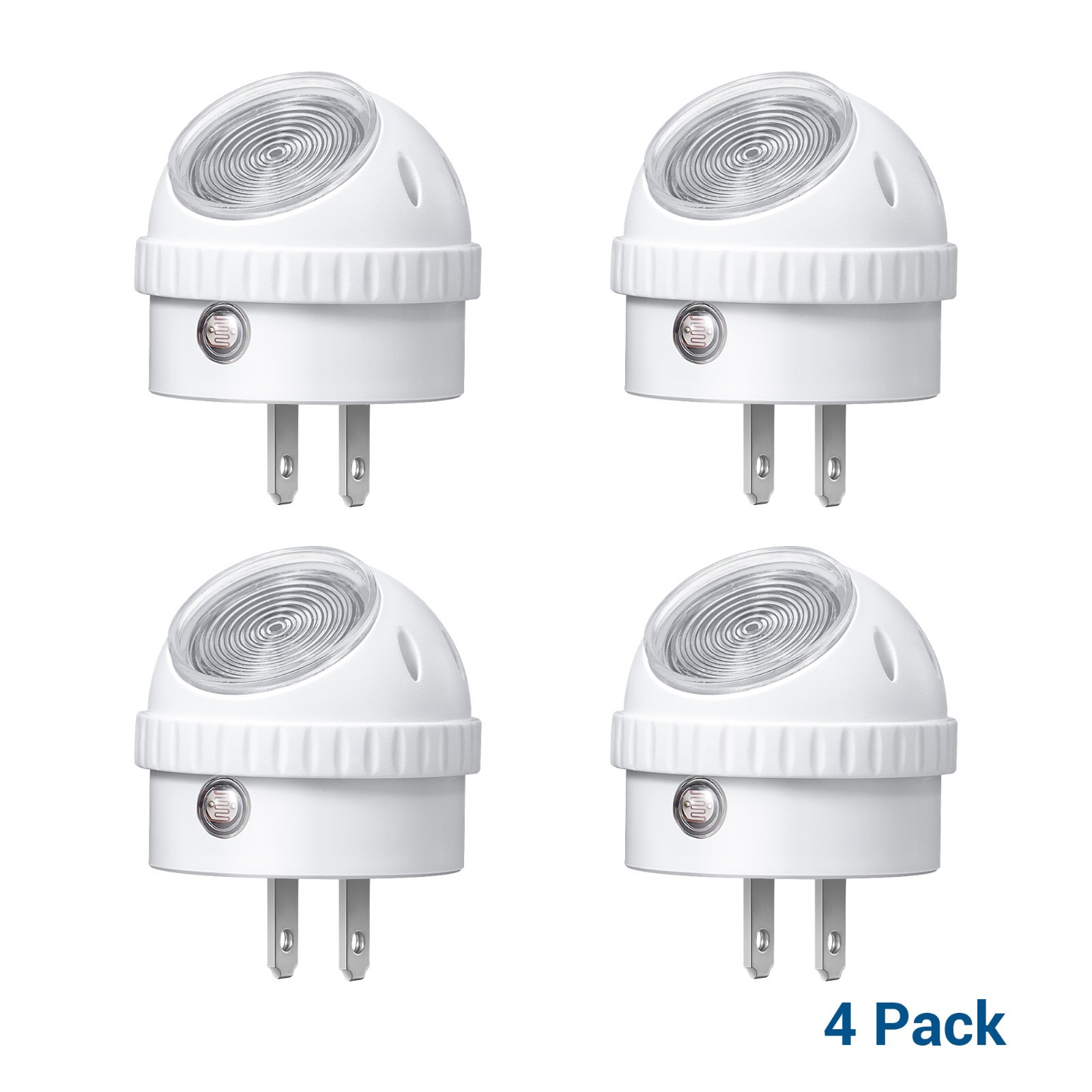 Edishine Plug in LED Night Light Light Sensor 360° Rotating Nightlights Bedroom