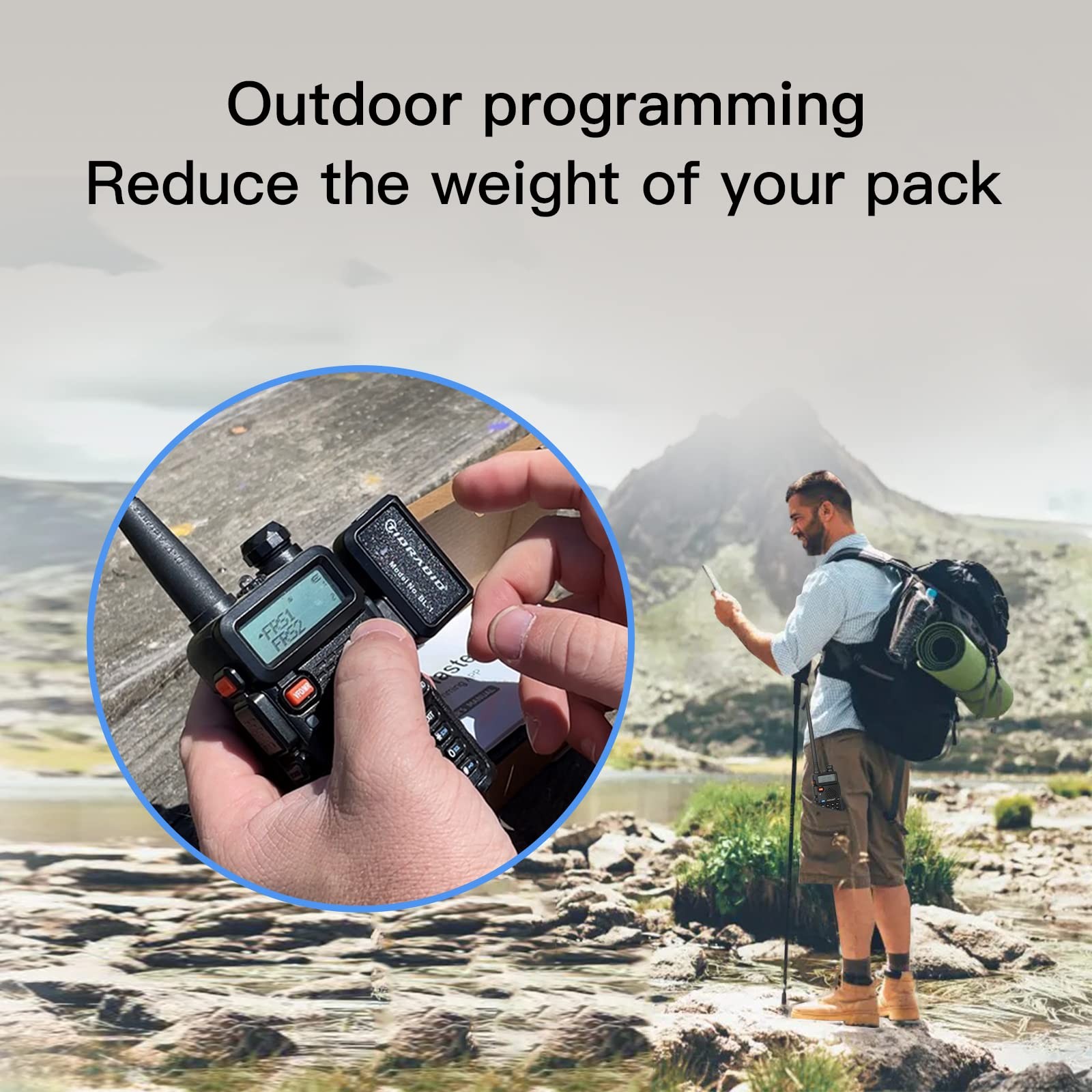 TIDRADIO Ham Radio Wireless Programmer Adapter: APP and PC Bluetooth Black