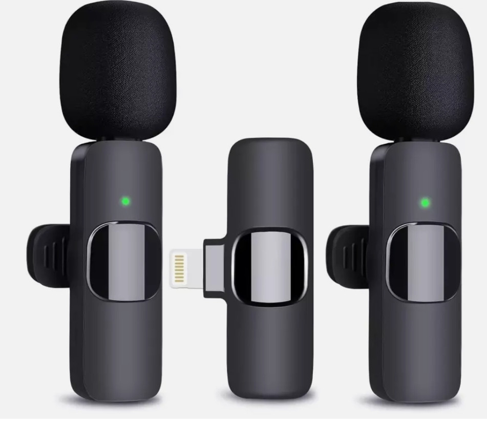 Lavalier Microphone Wireless Audio Video Recording Mini Mic For iphone lighting