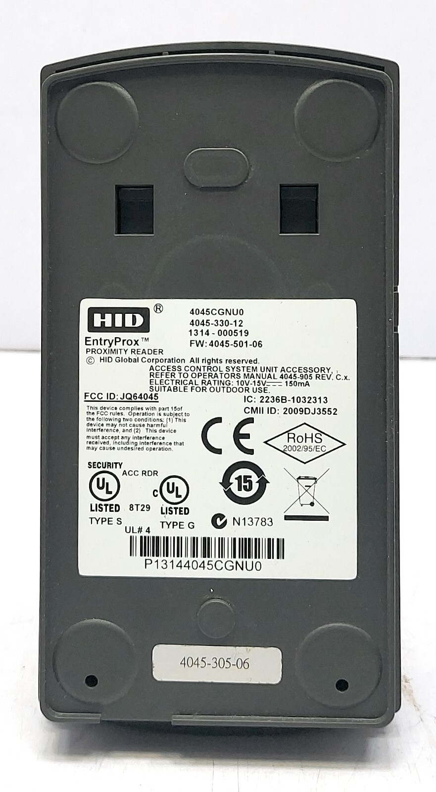 HID Prox Entry Prox 4045CGNU0 Stand-Alone Keypad Reader