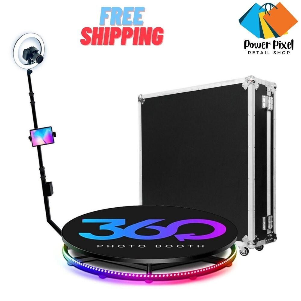 360 photo, video booth automatic, 68cm-80cm-100cm adjustable Rotating booth