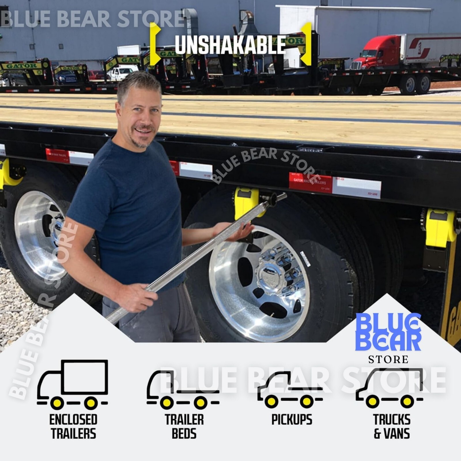 Leverage Winch Bar for Tighten Ratchet Strap Flatbeds Trailer Chain Lever Binder