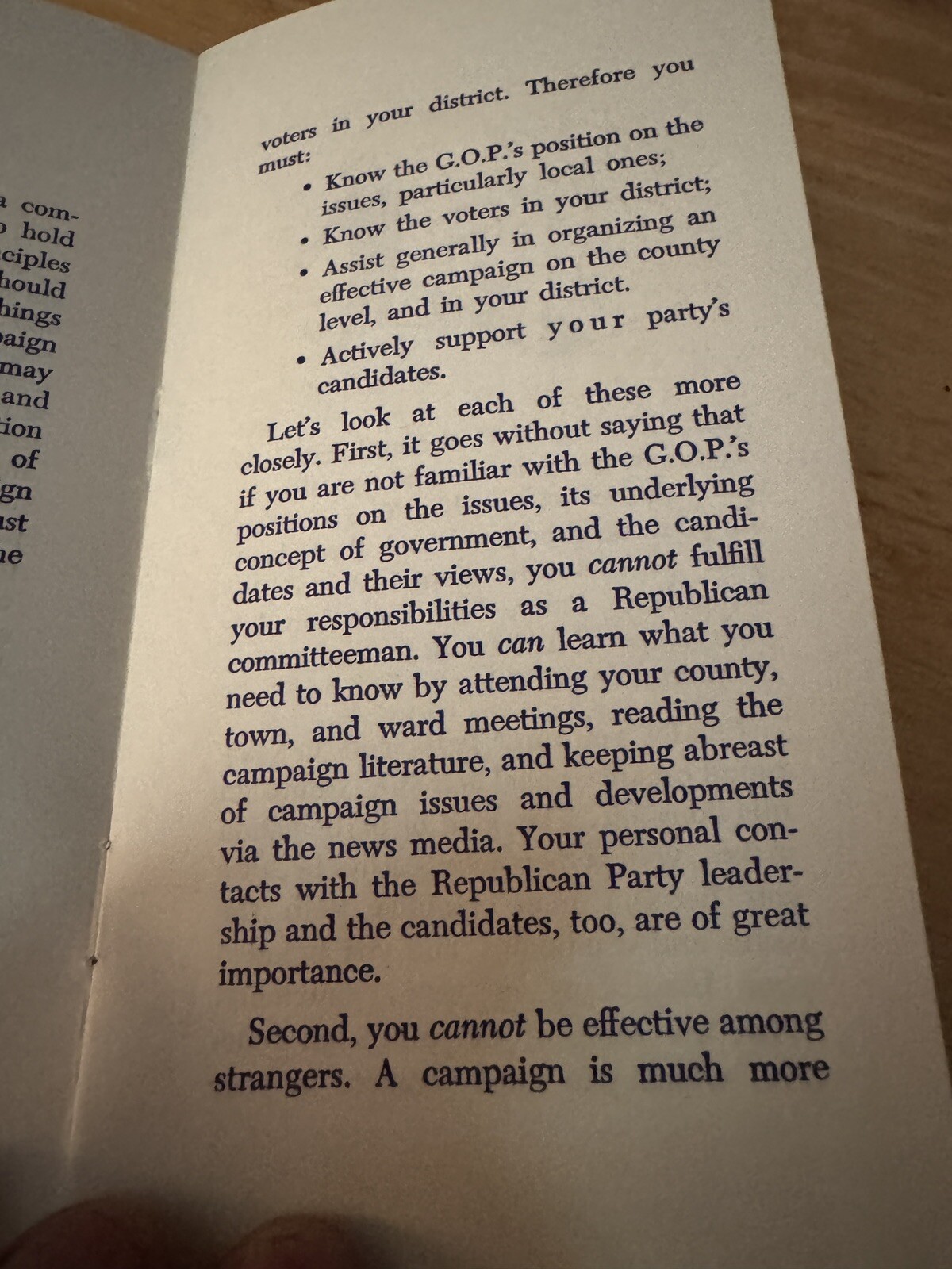 Vintage 1960's Campaign Brochure Great Condition! NYS Republican Committee