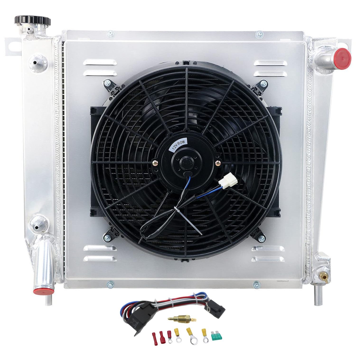 3 Row Aluminum Radiator 1985-1994 Ranger B4000 3.0 4.0L V6 Shroud Fan Relay