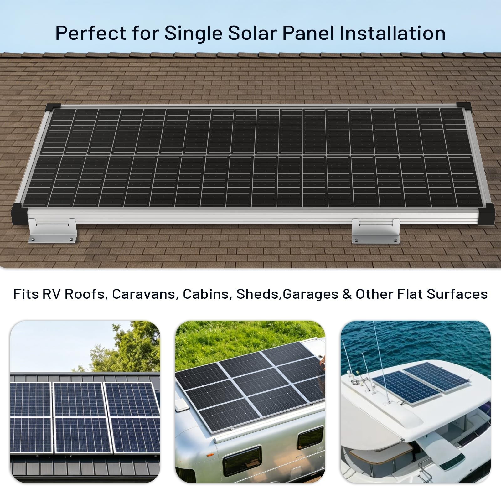 16PCS Solar Panel Mounting Brackets, Z Brackets, Lightweight Aluminum Alloy, ...