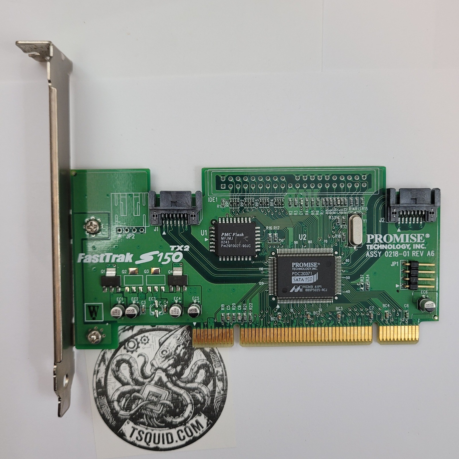Promise FastTrak S150 TX2 PCI SATA RAID Controller Card PDC20371 0218-01 REV A6