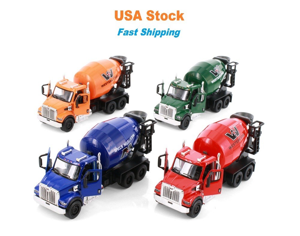 Western Star 47X Concrete Mixer Truck Kinsmart 11001D Diecast Car 5.5'' 1:66