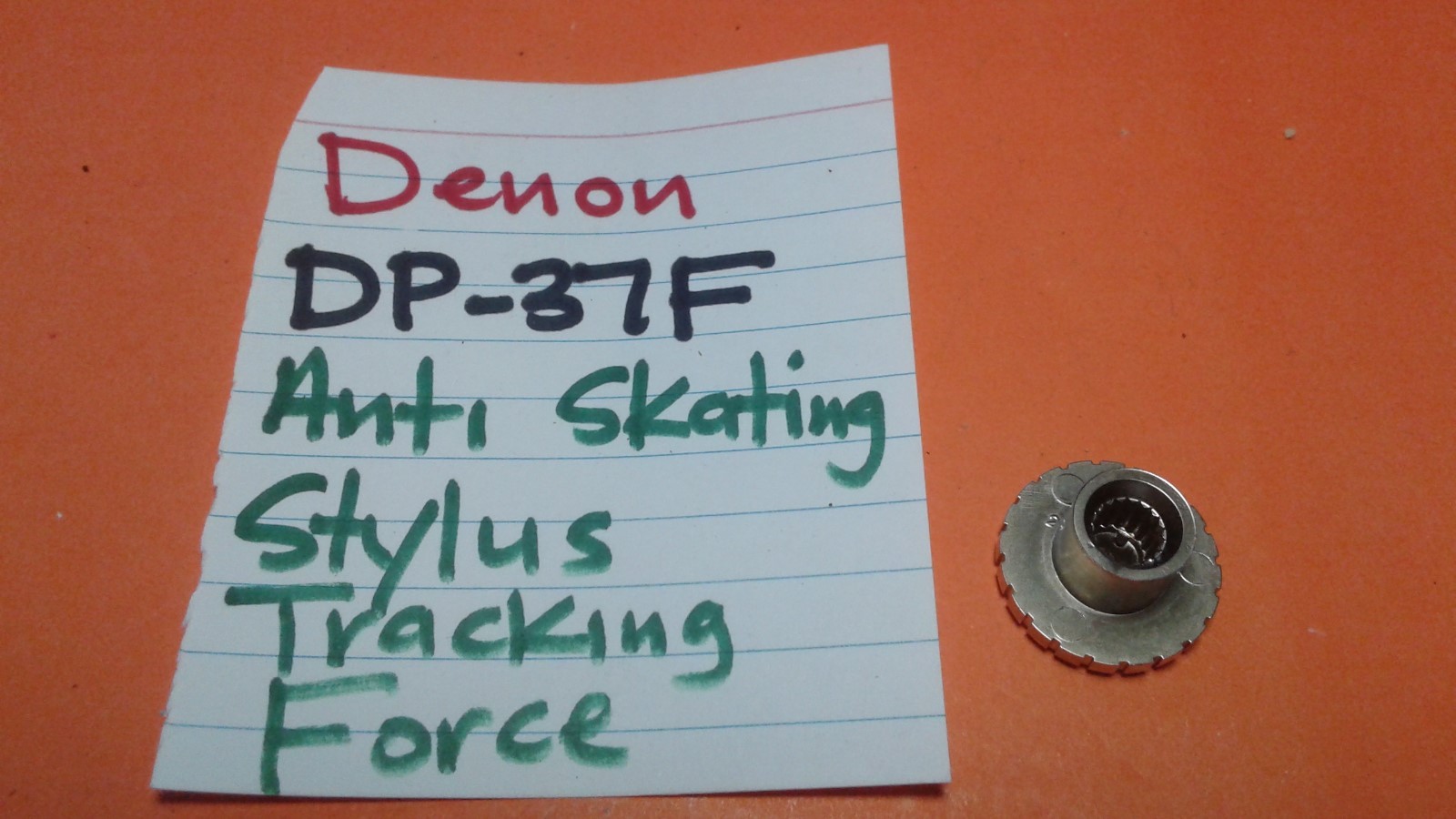 📈DENON DP-37F TURNTABLE ANTI SKATING STYLUS TRACKING FORCE KNOB