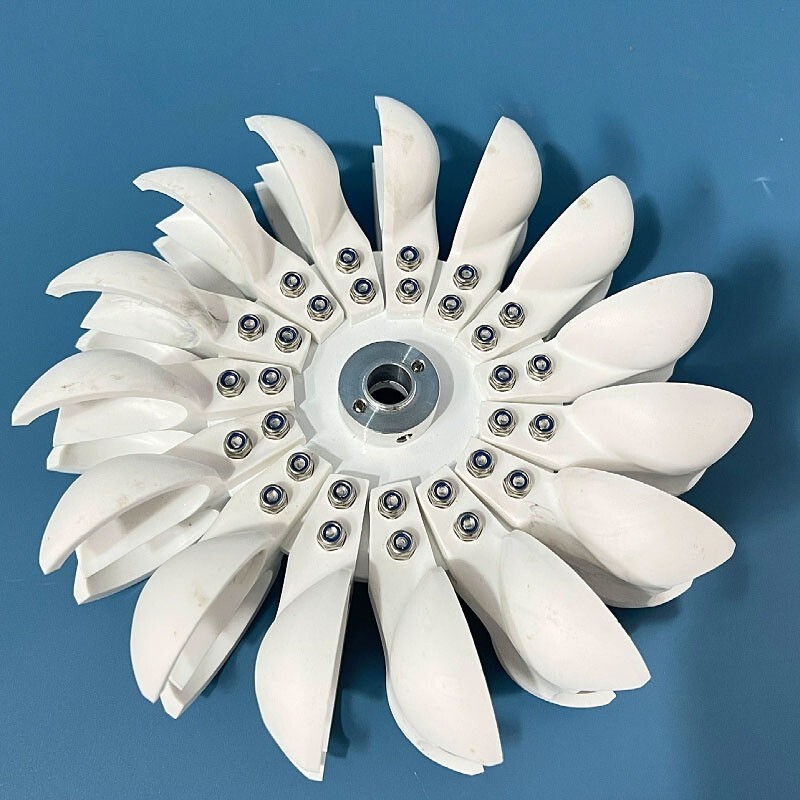 198mm/7.8" Pelton Wheel Turbine Pelton Water Wheel 12mm/0.5" f/ Hydro Generator