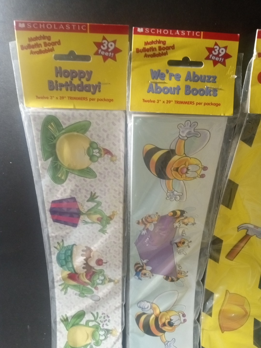 4-Scholastic 39 Ft Trimmers/Borders For Kids Room/Classroom/Playroom/Crafts