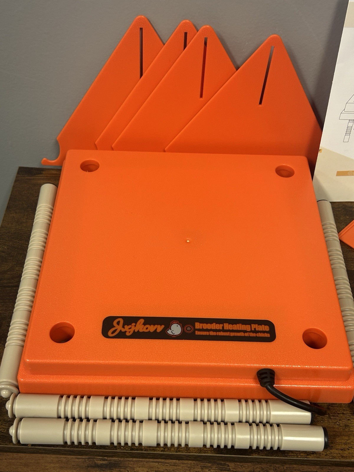 JUGHOW chick brooder heating plate w/anti stand cone 10 X10 adj chick heater