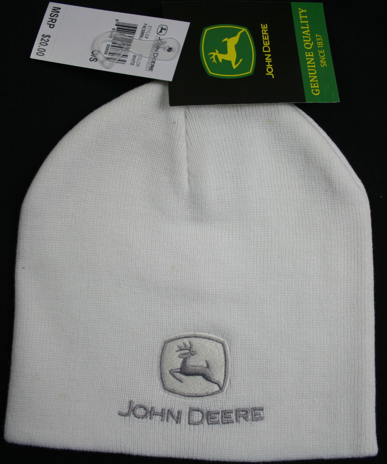 John Deere Beanie Tobbogan stocking cap winter skull ski hat JD tractor tabogan