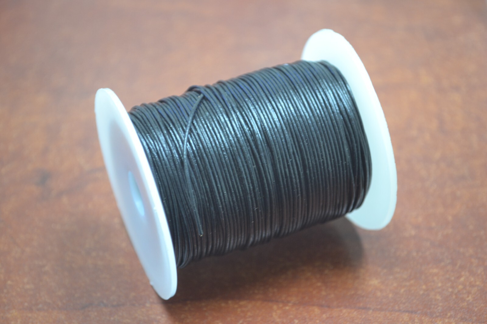 100 METER GENUINE BLACK LEATHER BEADING CORD STRING DIY 0.5mm