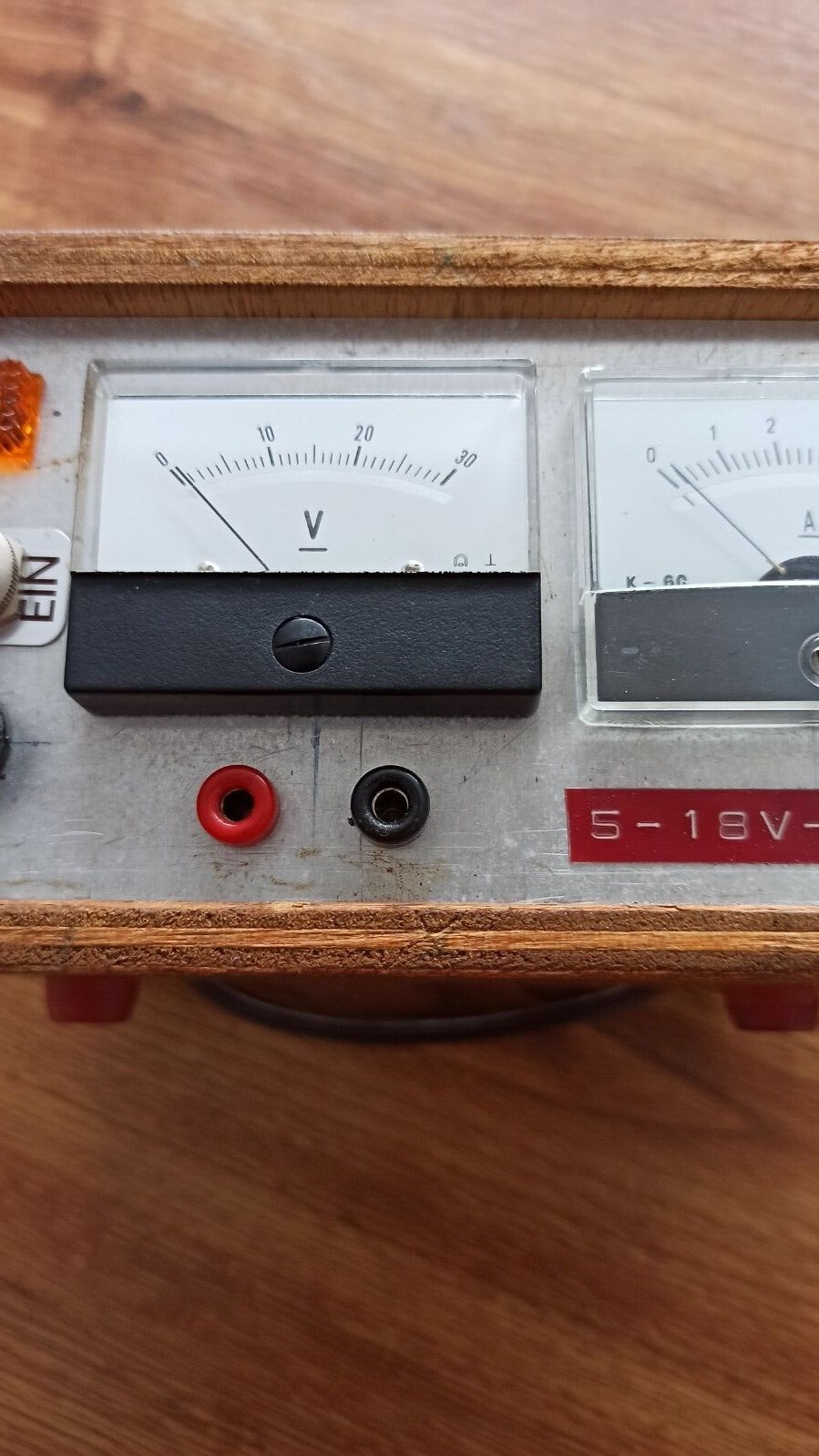 Vintage homemade voltmeter-ammeter. Works
