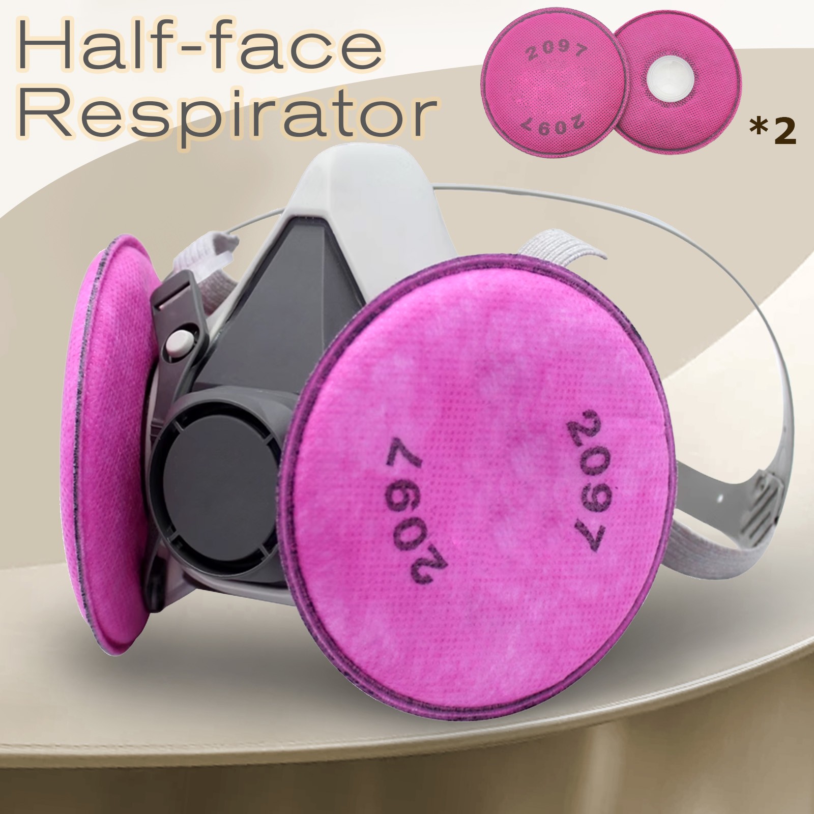 P100 Half Face Respirator Mask Particulate for Welding Painting Dust Work