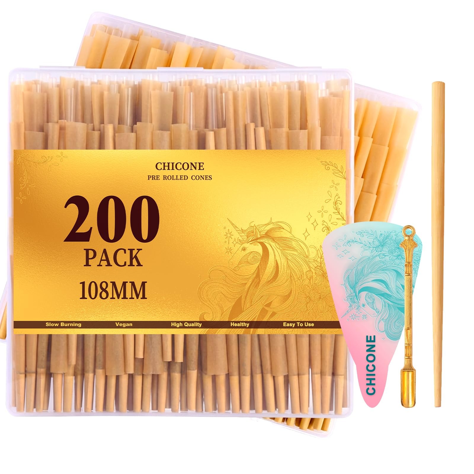 Cones Rolling Paper 108mm 200 Pack Preroll