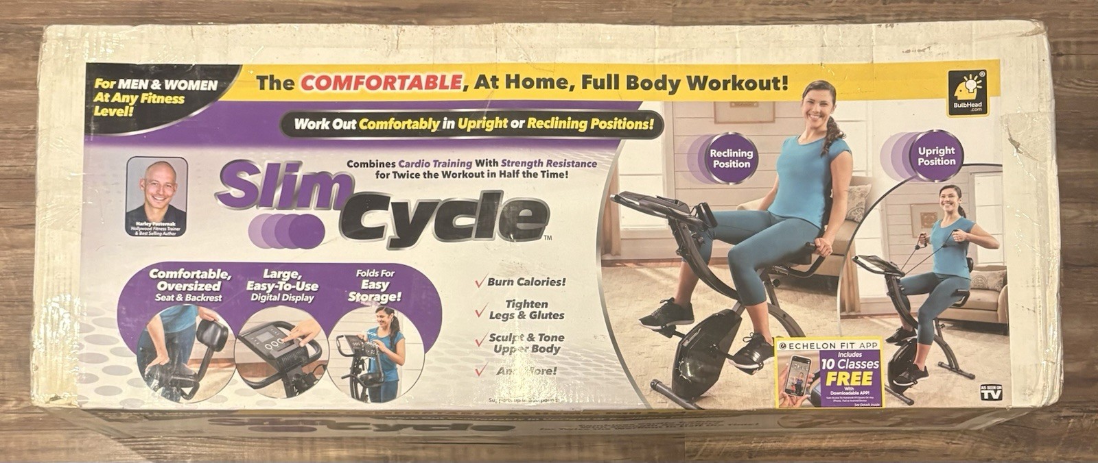 BulbHead SLIM CYCLE 13160-1 Exercise Bike Cycling NEW IN BOX SEE PHOTOS
