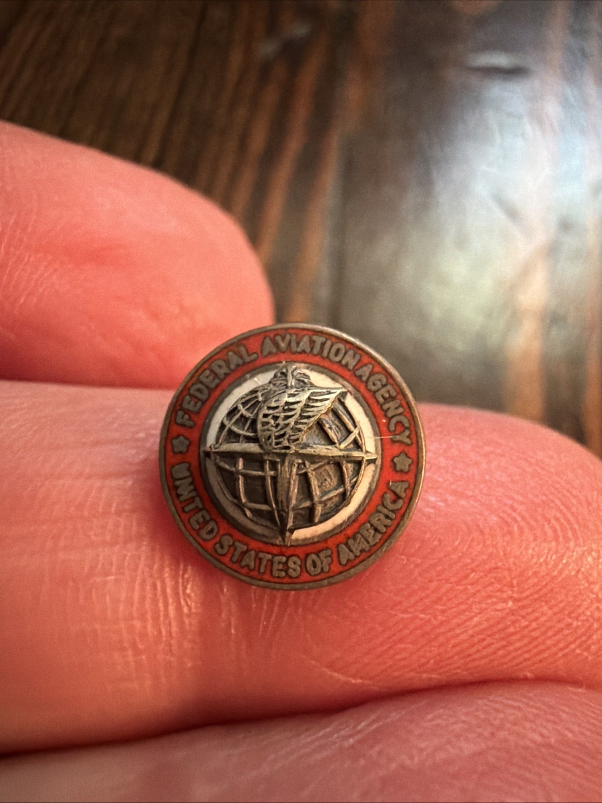 Vintage US Federal Aviation Agency Sterling Lapel Pin Tie Tack