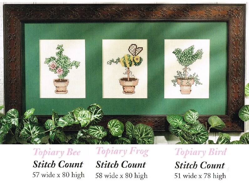 TOPIARY TRIO CROSS STITCH PATTERN ONLY  - QQP