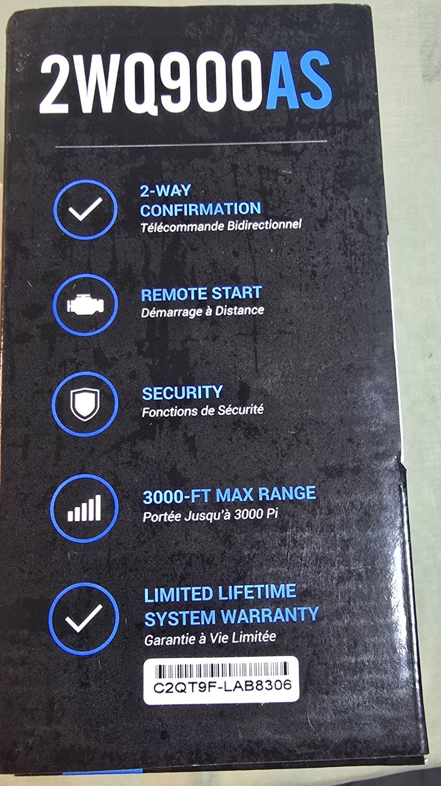 Compustar CS2WQ900-AS 2-Way LCD 3000-FT Max Range Remote Start + Security System