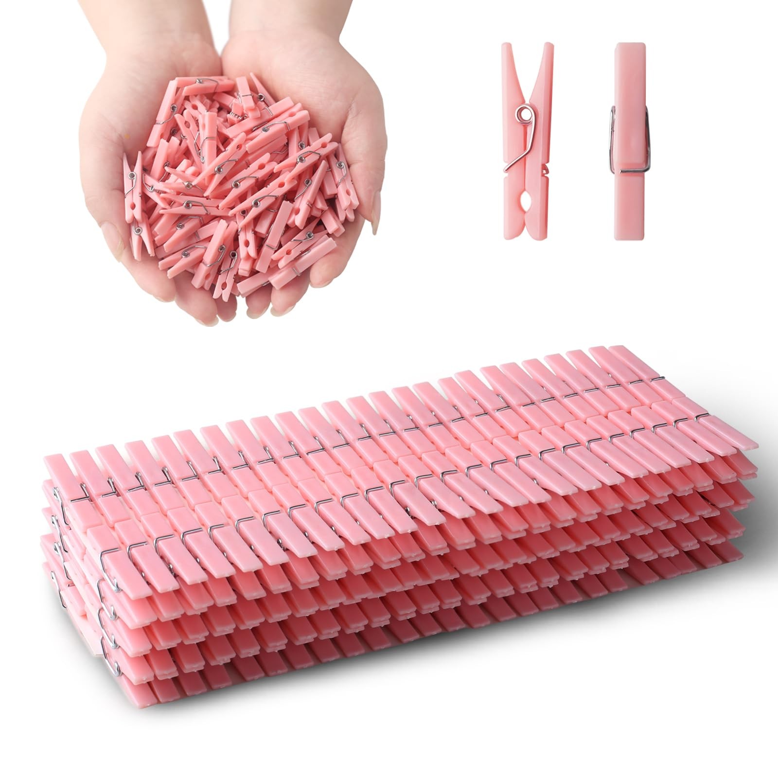 200PCS Pink Plastic Clothes Pins for Girl/Boy Baby Don't say Baby Shower Game...