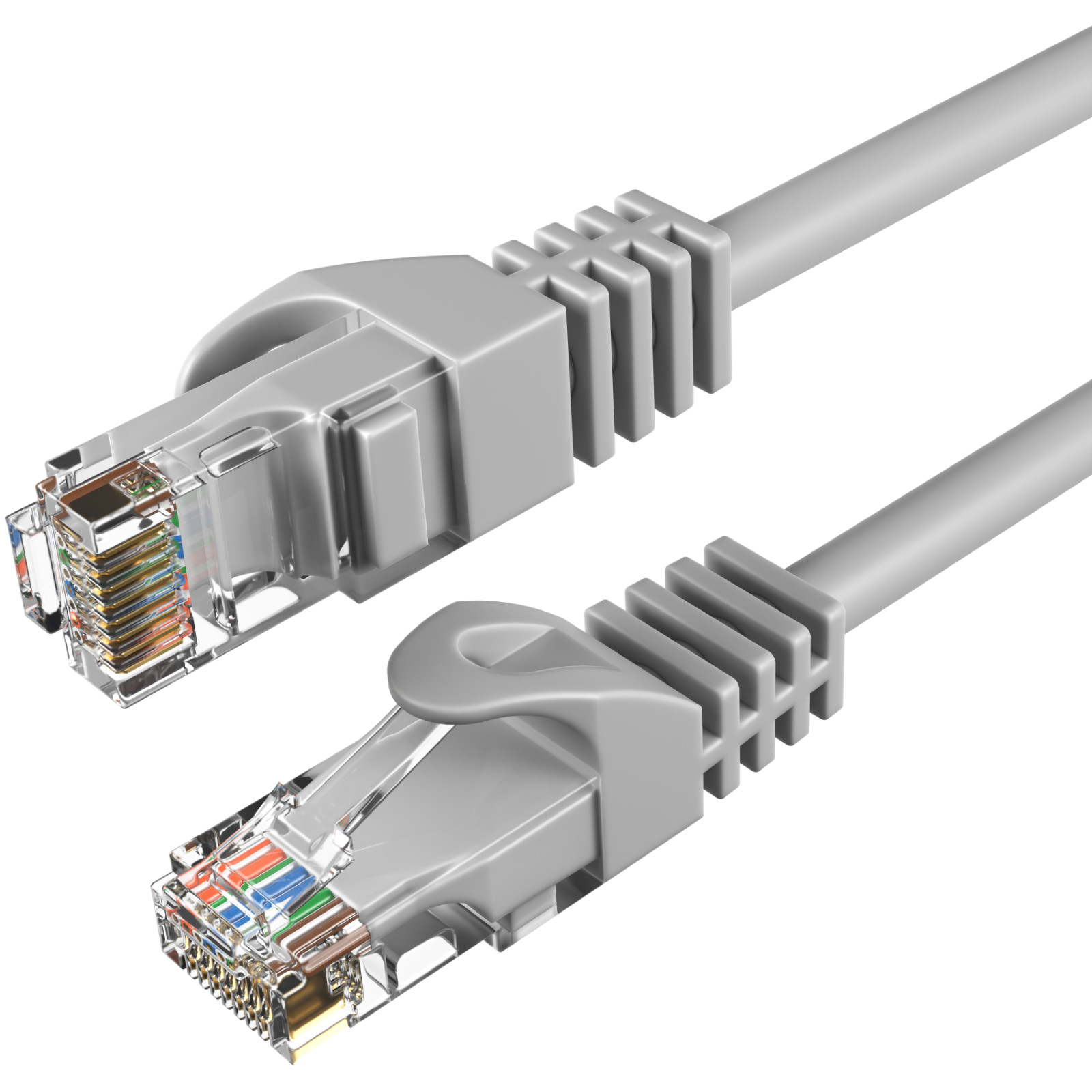 CAT6 Ethernet LAN Network RJ45 Patch Cables 1.5FT-20FT Multipack LOT, Gray