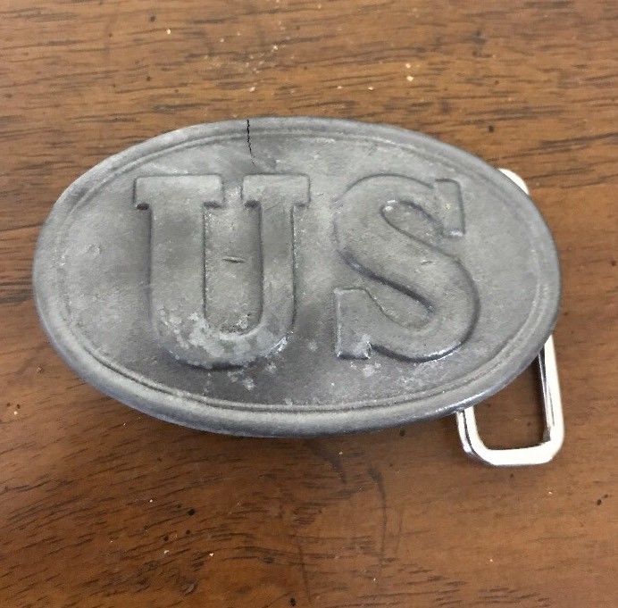 Ventura NYC Oval US Civil War Reproduction Pewter Belt Buckle
