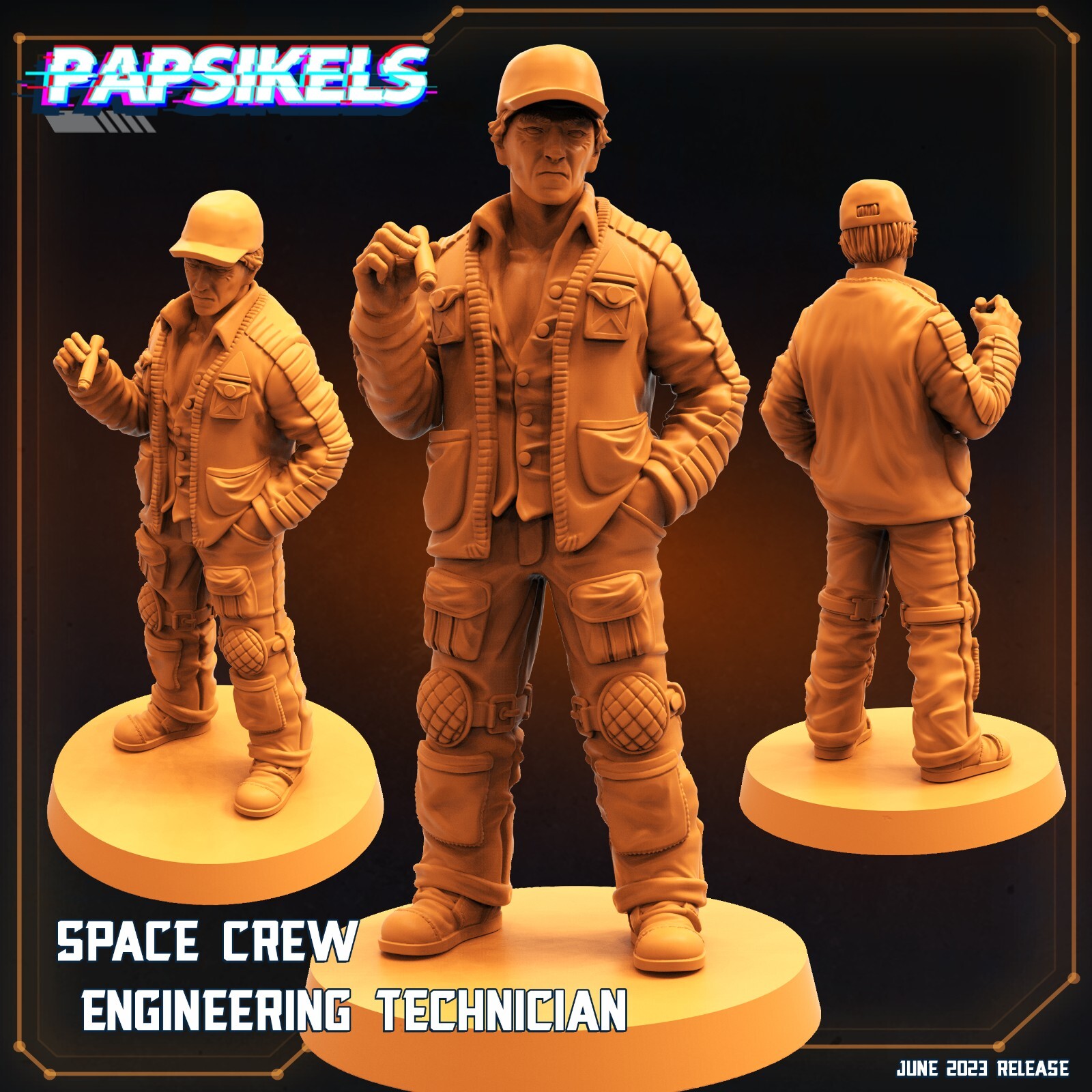Space Crew Engineering Technician Papsikels Miniature Alien