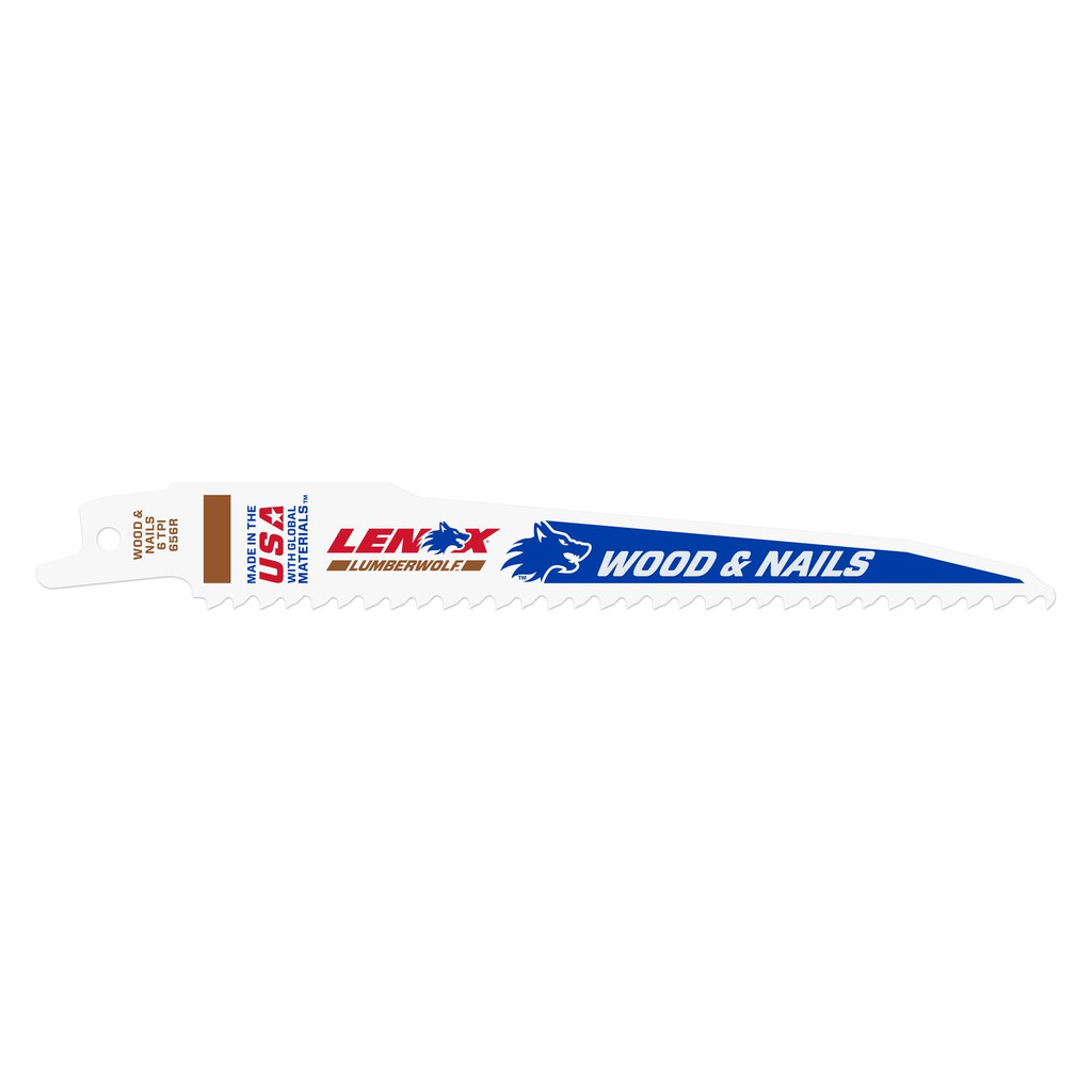 LENOX 6" 6TPI LUMBERWOLF Reciprocating Saw Blades - 20573S656R