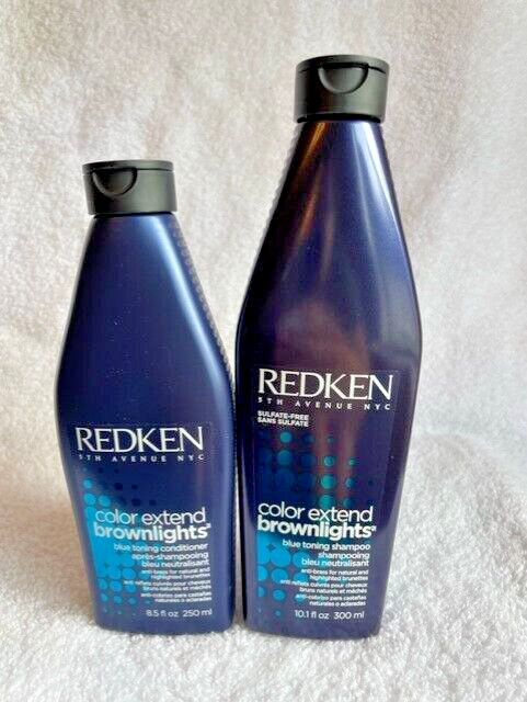Redken Color Extend Brownlights Blue Toning Shampoo and Conditioner 10.1-8.5 OZ