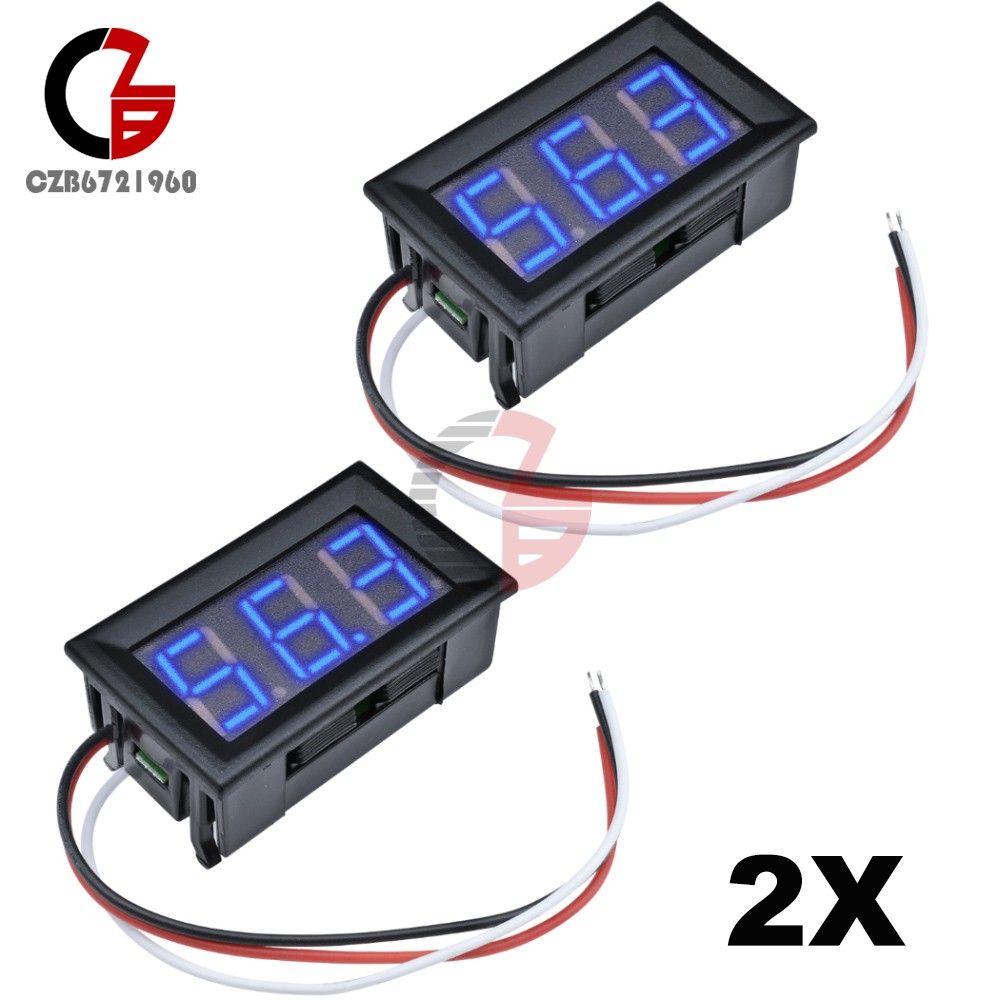 DC4.5-30.0V LED Digital Voltmeter Voltage Panel Meter 0.56" 3-wire 0~100VDC Blue