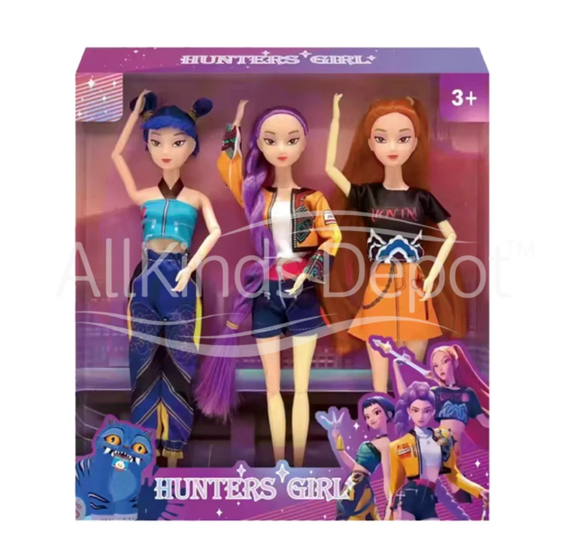 KPOP Hunters Girl Doll Set – 3 Anime Fashion Figures – Stylish Idol Character