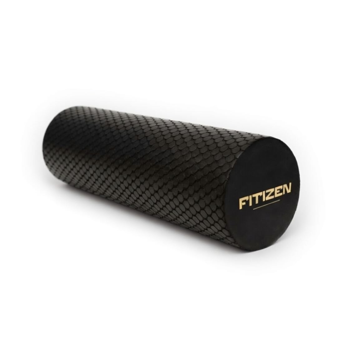 Fitizen Foam Roller for Muscle Massage, Stiff Back Mini 12 x 4 Inch, Black