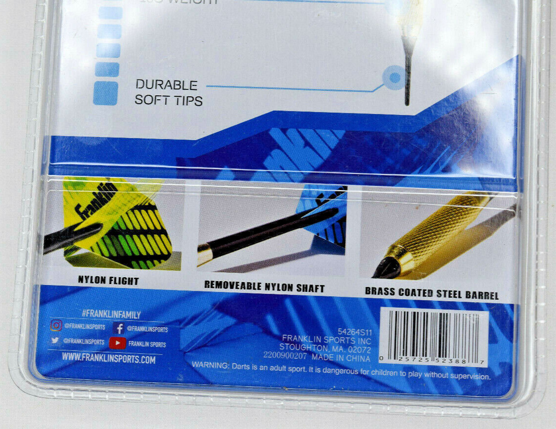 Franklin Soft Tip Darts for Soft Tip Dartboards NIP