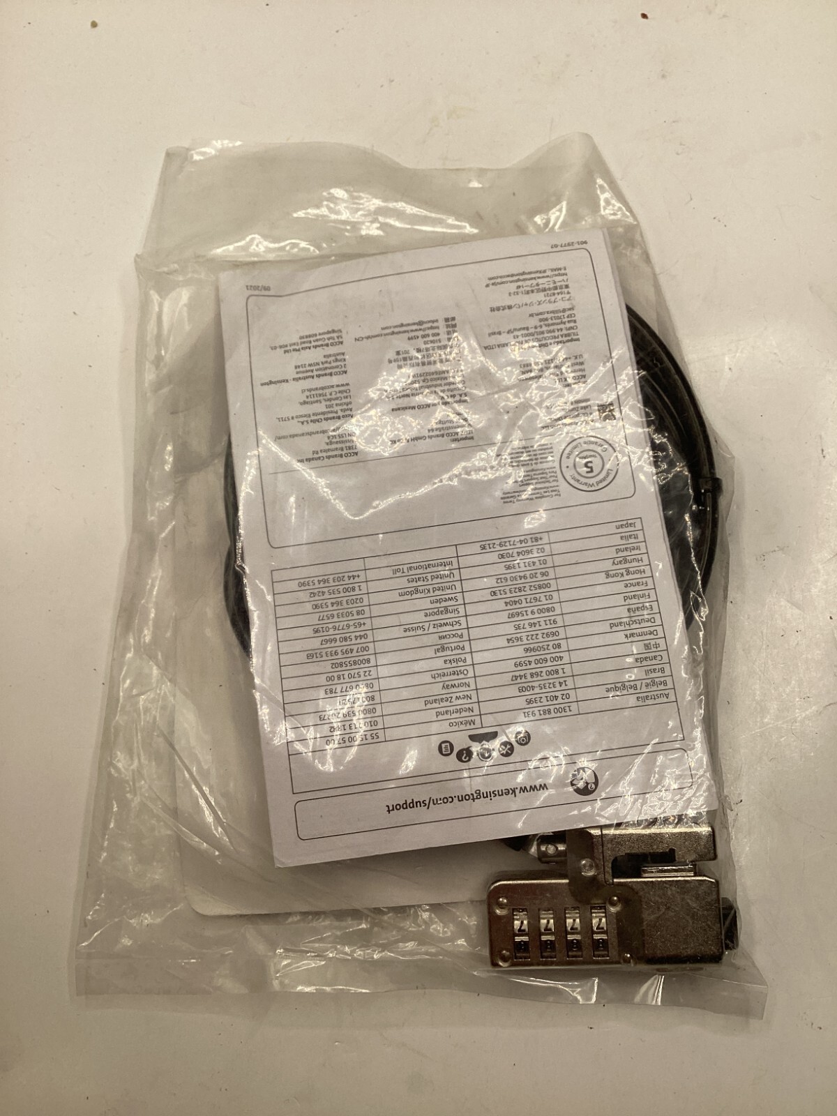 Skilcraft Surface Cable Lock 5340-01-598-7495 6ft Cable