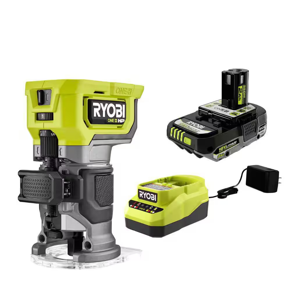 ONE+ HP 18V Brushless Cordless Compact Router Kit with 2.0 Ah HIGH PERFORMANCE B
