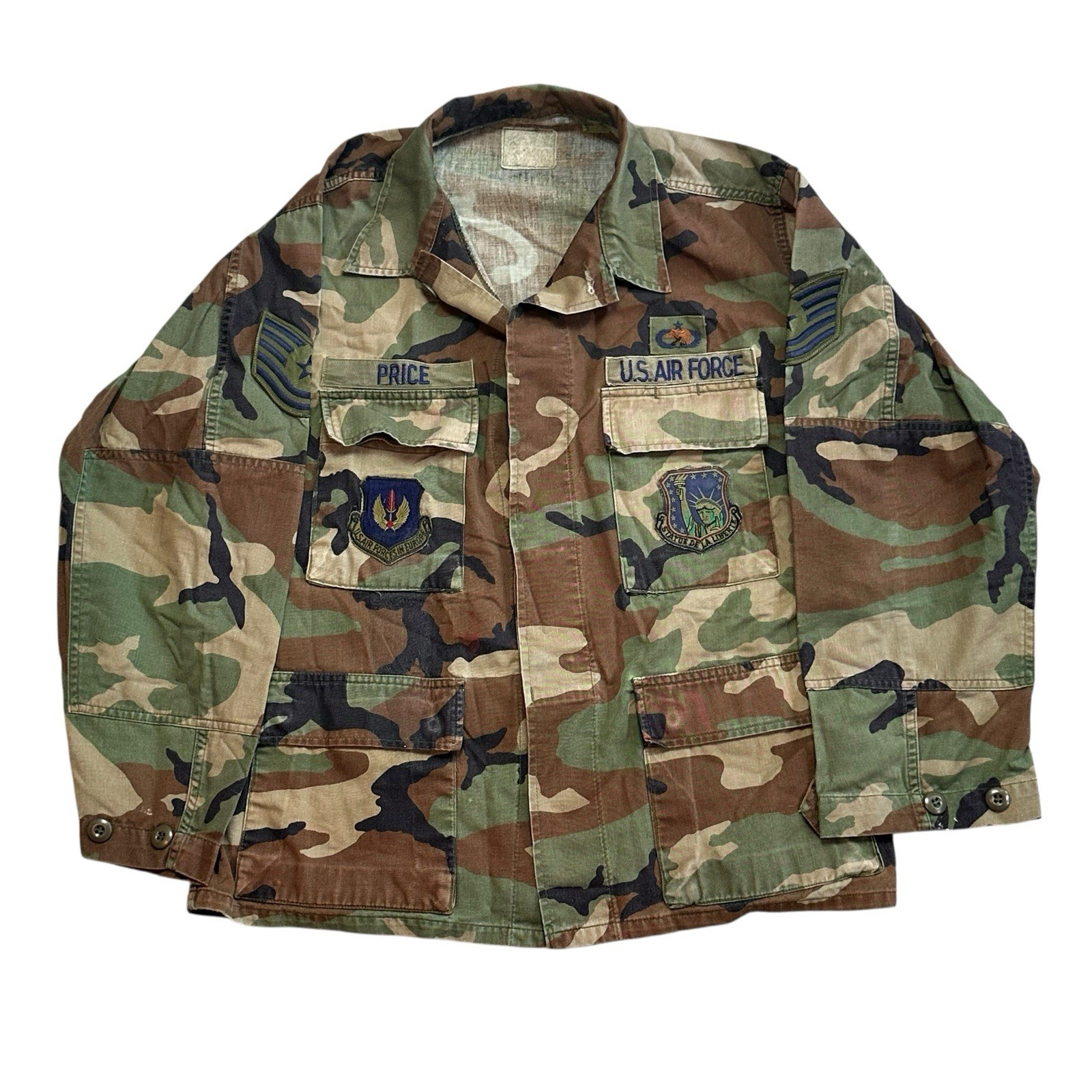 USAF Air Force EUROPE BDU Woodland Winter Camo MEDIUM-REGULAR w/ Jump Patch