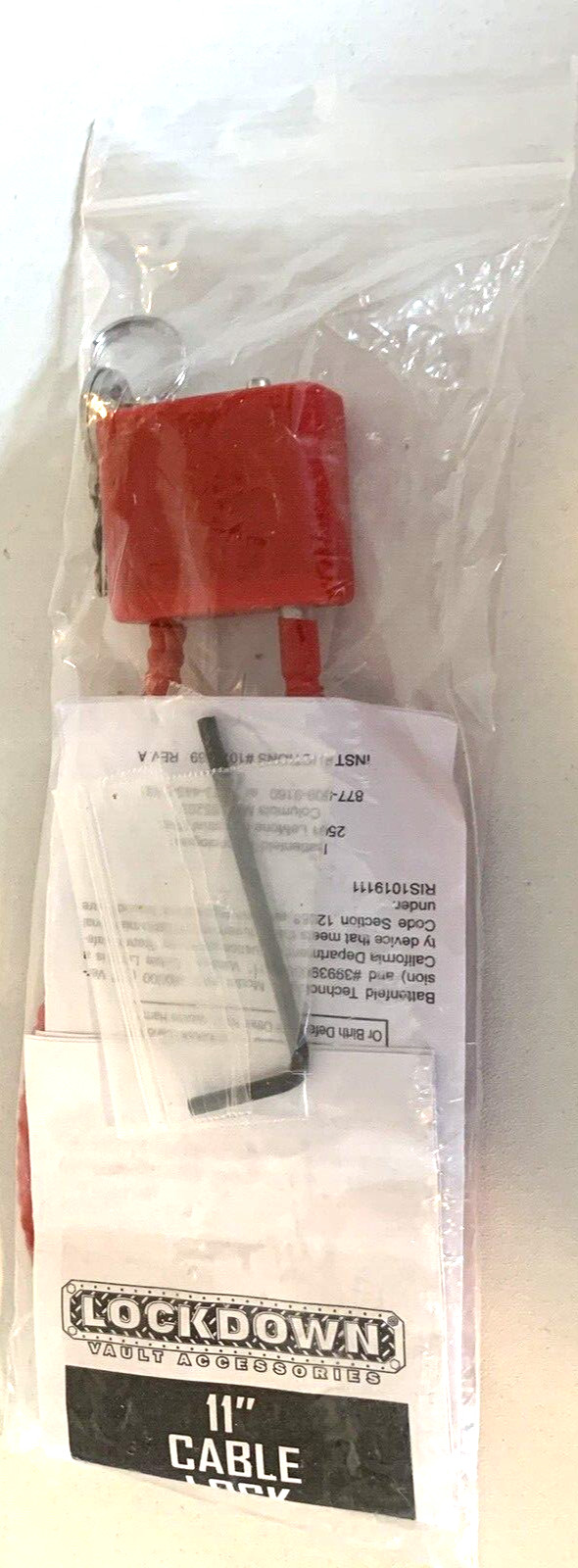 LockDown Gun Safety Lockdown Pistol Shotgun Rifle Child Safety 11" Cable New
