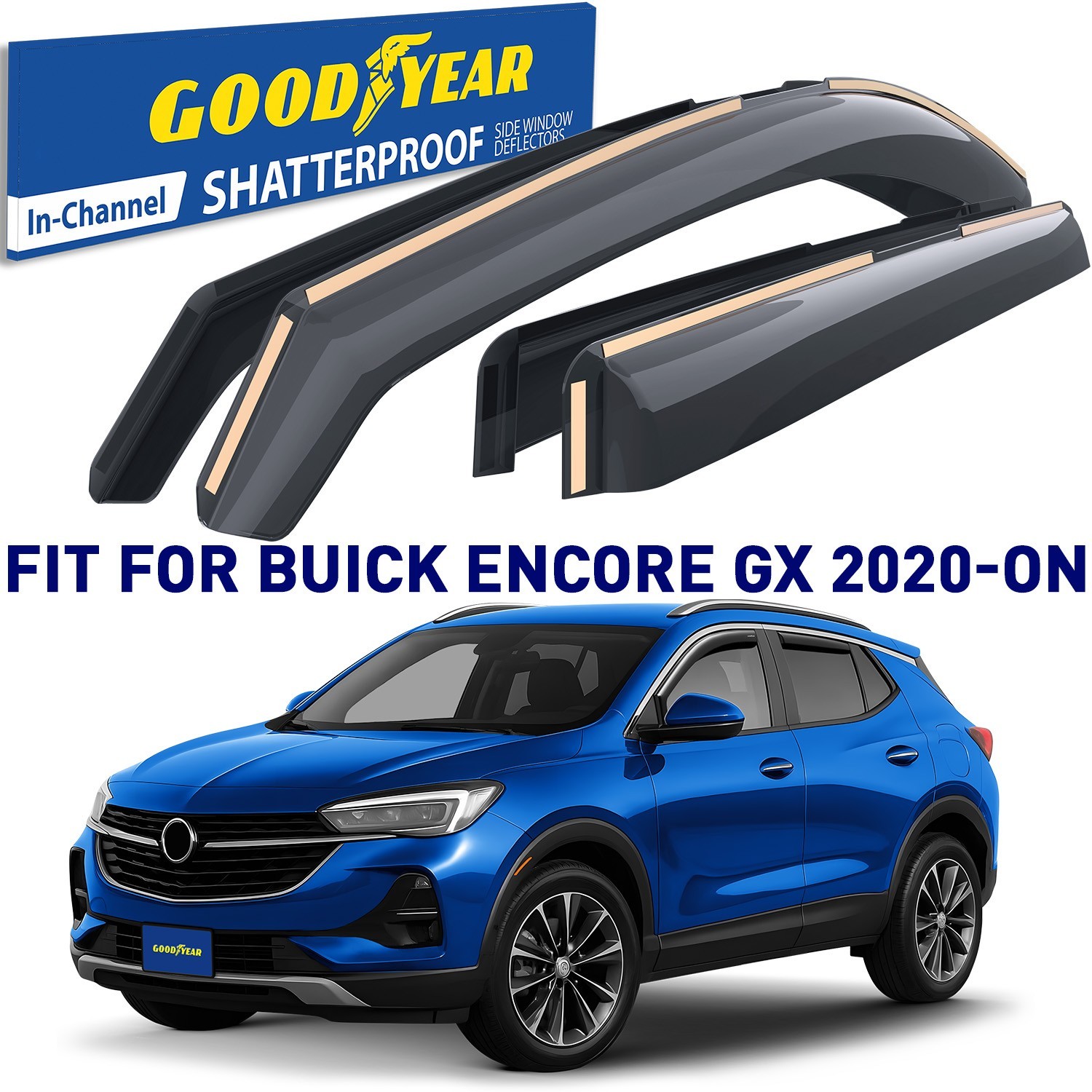Rain Guards Vent Visors Shade for 2020-2026 Buick Encore GX